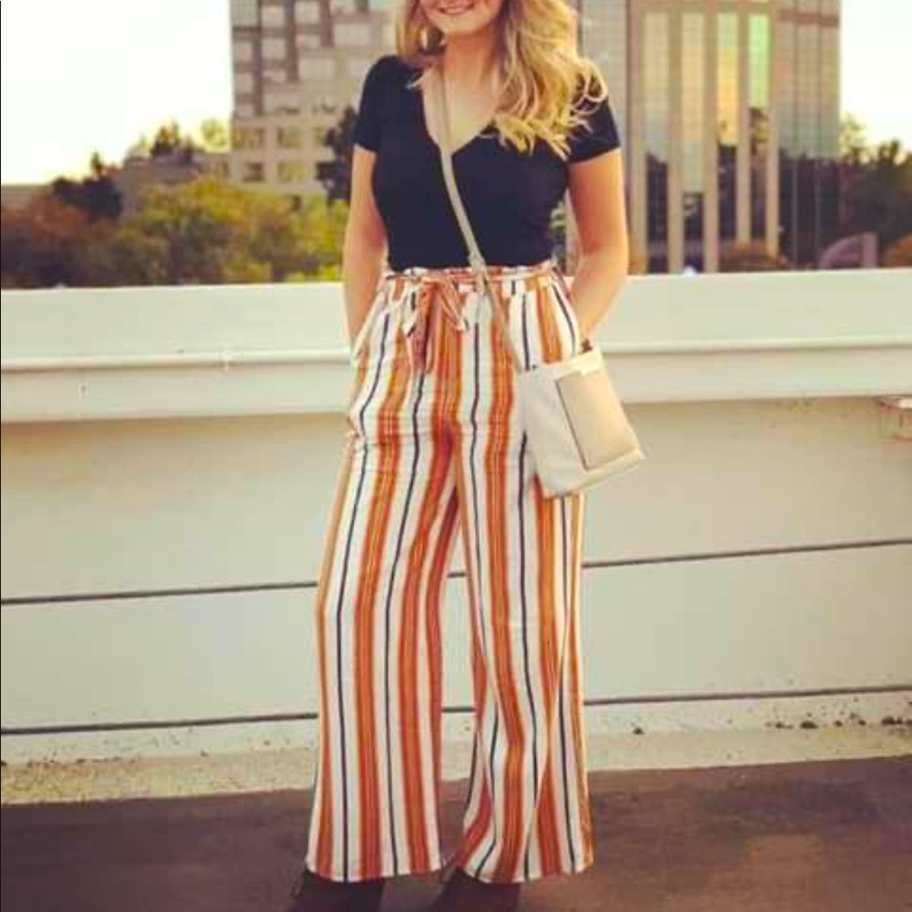 Forever 21 Striped Pants- Size Medium